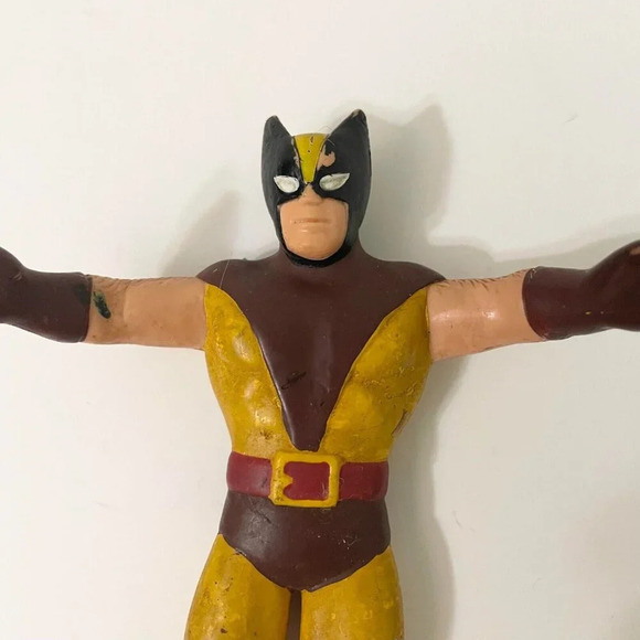 Vtg 1989 Marvel Just Toys Wolverine Bendy Bendems Action Figure XMen Flaws - Picture 2 of 16